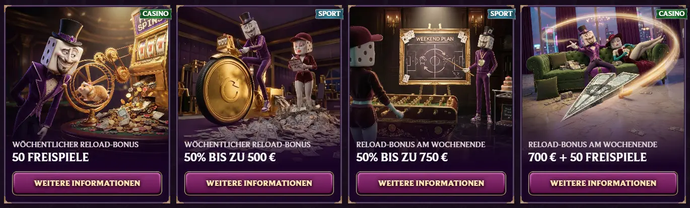 Dice Palace Aktionen